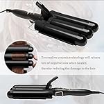 3 Barrel Curling Iron Jumbo 1.25 inch (32mm) Hair Curling Wand Crimper Instant Heating Adjustable Hair Curler with 2 Temperature Control - Image 2