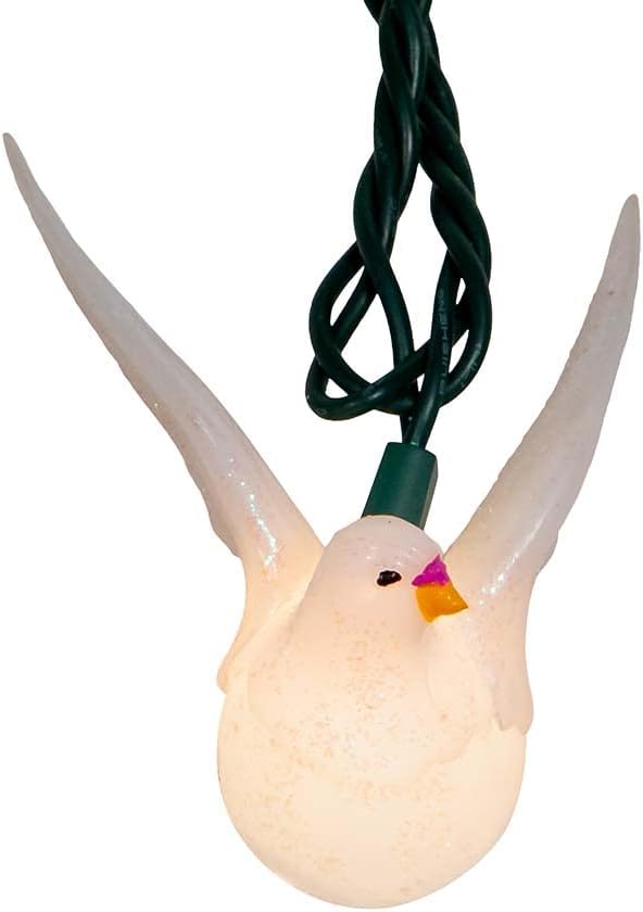 Kurt S. Adler UL 10-Light Glitter Dove Light Set