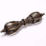 Buddha-Statue-Ornamente, Buddhismus-Artikel, Kraftvoller Vintage-tibetischer Buddhismus, Dharma-Ritual, Vajra Dorje, Neunzackiger Phurba-Stößel, Tantrisches Energiegerät, Handgefertigt in Nepal