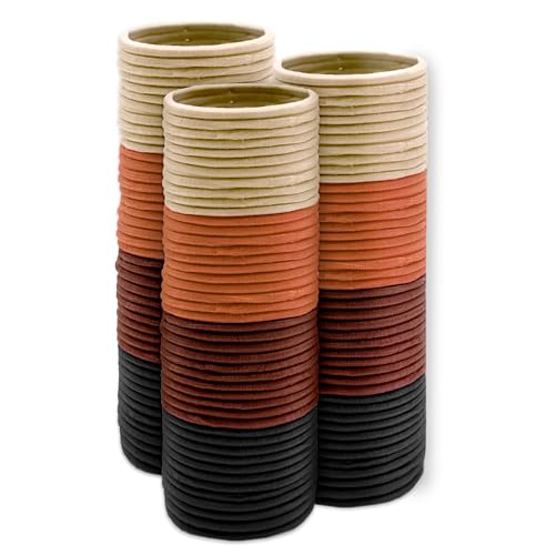 SRODHA Beauty 100 Pack Elastic Hairbands | 4mm Hair Bands Ties Bobbles Ponios Ponytail Holders Styling Accessories for Women Girls | Quality Endless Snag Free No Damage for Thick Hair (Natural Mix)