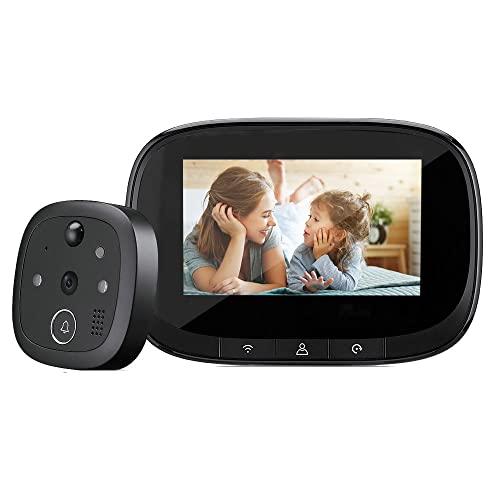 Doorbell Camera,Doorbell Camera Wireless, Ring Camera Doorbell Tuya WiFi Video Peephole Doorbell Smart Home Wireless Night PIR Camera 4.3 Inch Video Door Bell Monitors for iOS Andriod (Color : Doorbe Doorbell Camera,Doorbell Camera Wireless, Ring Camera Doorbell Tuya WiFi Video Peephole Doorbell Smart Home Wireless Night PIR Camera 4.3 Inch Video Door Bell Monitors for iOS Andriod (Color : Doorbe