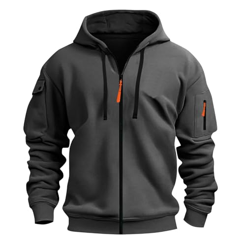 Chaqueta casual de transición con cremallera y capucha