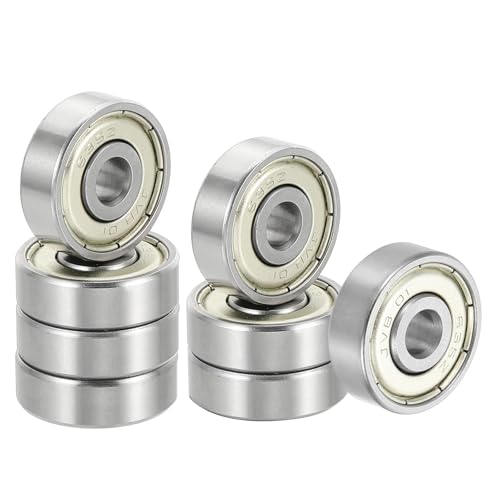 uxcell 8 Pack 635ZZ Deep Groove Ball Bearings, 5x19x6mm Chrome Steel Double Shield Bearing for Electric Motor, Home Appliances, Garden Machinery, (ABEC5)