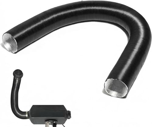 Tuyau d'admission d'air en aluminium 50 mm ignifuge et pour automobile (60 cm)
