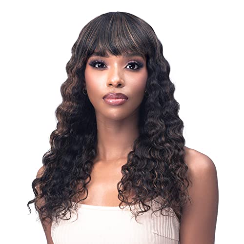 Bobbi Boss Human Hair Wig with Bangs - Deborah