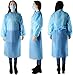 Disposable Quarantine Protective Gown - Full Body Isolation Blue Gown Suit (Pack Of 10)