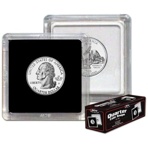 Coin Snap Holder 2x2 BCW capsule carrée de protection pour monnaie Quarter pack de 25