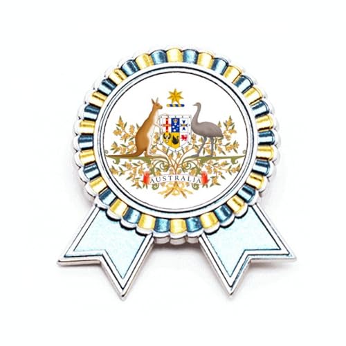 Broche Canberra blason Australie en métal taille M avec finitions soignées