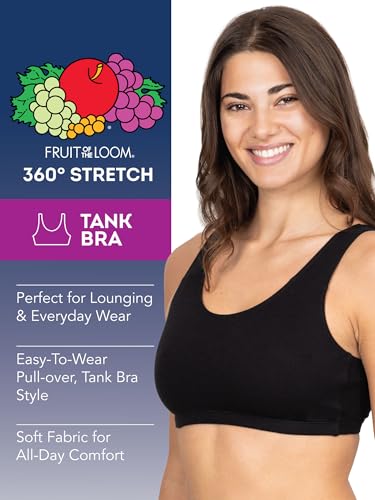 Image of Fruit of the Loom Women's Built-Up Sports Bra, (Pack of 3)