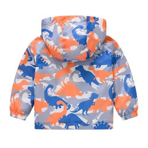 Toddler Boys Girls Zip Hooded Jacket Kids Children Spring Fall Winter Casual Wind Printing Light Fashion Outerwear2