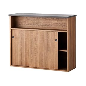 現品処分品　受付カウンター木製コーナーテーブル ダークブラウン 現品処分品 受付カウンター木製コーナーテーブル ダークブラウン