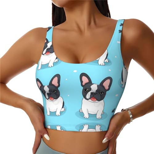Chaleco deportivo de bulldog francés HYTTER para yoga y fitness de mujer