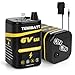 TEMIBATT 6V Lantern Battery 2 Pack, 6 Volt 7AH Rechargeable Lithium LiFePO4 Battery with Charger for 4R25 Lantern, Emergency Light, Deer Game Feeder, Flashlight (Spring Terminal)