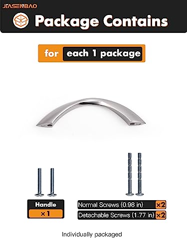 Image of 20 Pack Brushed Nickel Cabinet Pulls 3 Inch Arch Twisted Silver Handles Drawer Kitchen Cupboard Bathroom Dresser Cabinet Hardware Zinc Alloy