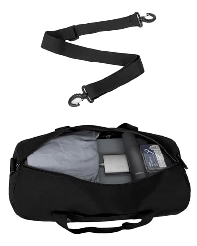 Duffel Bag for Men Women, 20 inch lightweight Carry On Gym Bag for Travel Sport, Small Travel Personal Item Bag (Black)4