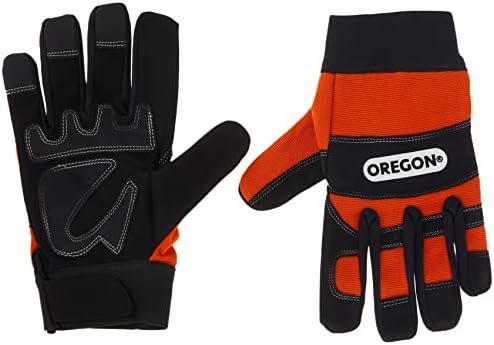 Oregon Protective Chainsaw Work Safety Gloves, Left-Hand Protection, Size Large,Black
