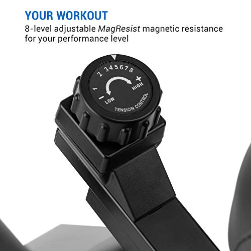 Capital Sports Azura Desk Bike hometrainer, X-Bike/cardiotrainer/cardiofiets/thuiskantoor, vliegwielmassa: 7,5 kg, MagResist: magnetische weerstand (8 niveaus), comfortabele zitgrepen, tafelconsole - Afbeelding 6