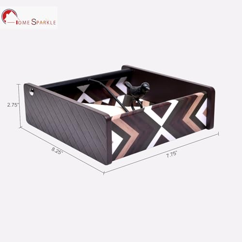 Image of Home Sparkle Napkin Storage - 1 Pack Table Napkin Holder Tray for Indoor & Outdoor Use | Kitchen, Dining, Restaurant & Home Decor (Brown-C6V22)