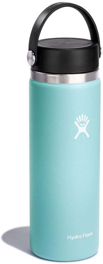 Hydro Flask 20 oz Wide Mouth with Flex Cap Stainless Steel Reusable Water Bottle Dew - Vacuum Insulated, Dishwasher Safe, BPA-Free, Non-Toxic