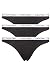 Produktbild Calvin Klein Damen 3P Thong Tangahöschen, Black/Black/Black, S Regular