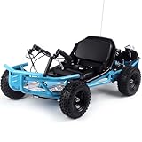 MotoTec 52cc Sandman Go Kart, Gas Powered, 32 MPH Top Speed, 9.5 inch Tires, Blue