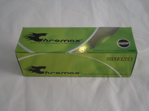Chromax High Visibility DISTANCE Golf Balls 3 ct Electric Green