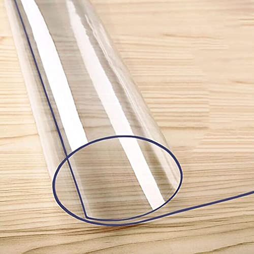 Jcnfa- Transparente PVC-Bodenschutzmatte, transparent, rutschfest, für Bürostuhl, Kunststoff, Vinyl, Bodenläufer, wasserdicht, staubdicht,Dicke 1,5mm, 60/80/90/100/120cm breit, 100-800cm Länge Cover