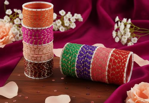 Image of NMII Glass with Plain and Simple Design Glossy Finished Fancy Bangle Set For Women and Girls | Glass Bangles | Stylish Women's Bangles