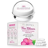 ST. TROPICA Clinically Proven Hair Growth Vitamins: Get Thicker, Fuller, Longer Hair. Natural Drug-Free Formula with Zero Side Effects. Just 1 Capsule Daily (not 2, or 4!). 1 Month Supply