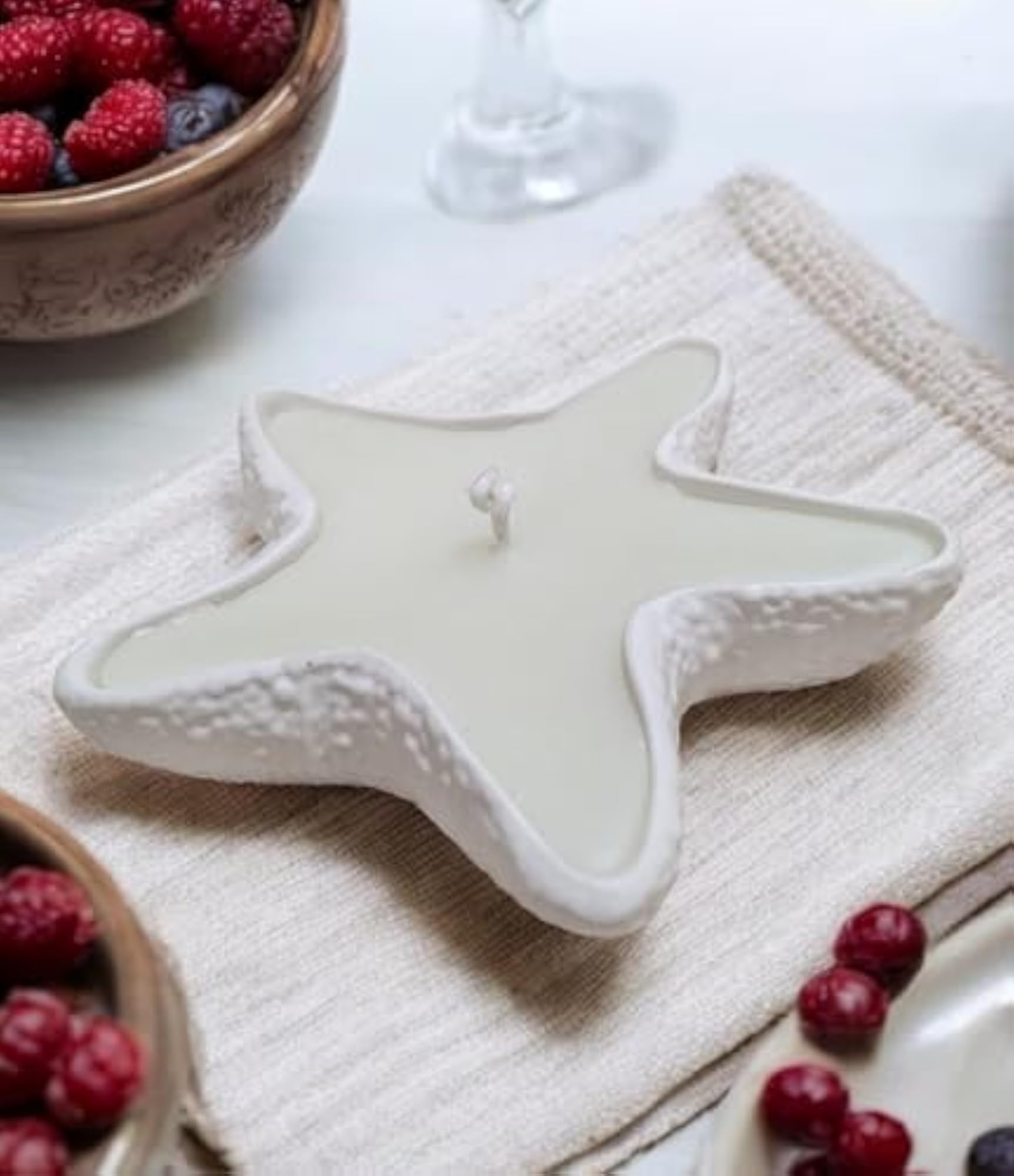 Starfish Shaped Handmade Seashell Candle, Classy Home Decor