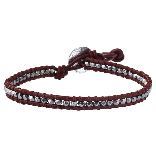 Image of KELITCH Turquoise Beaded Wrap Bracelets Bangle Handmade Charm Chain Strand Bracelet For Women