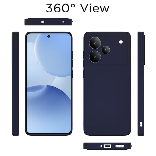 Image of Outlouders Back Cover for Realme P4 5G | Camera Protection | Durable Soft Matte Silicone Bumper Case (Blue)