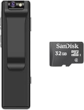 Sponsored Ad - TECHNOVIEW Wired 1080p Full HD Camera with Video Audio Upto 5 Hours Backup Indoor Outdoor Security Camera with Free 32GB SD Card Clip Style - Black