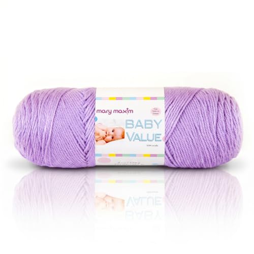 Mary Maxim Baby Value Yarn for Crocheting and Knitting, Soft Baby Yarn for...