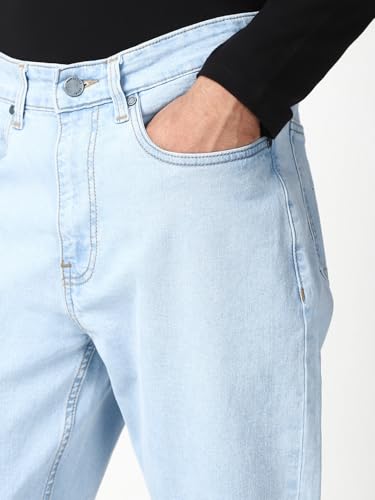 Image of Bewakoof Men's Slim Straight Fit Jeans