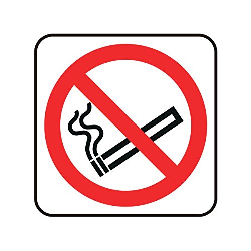 Lasting Impressions (Signs) Limited 100Mmx100mm No Smoking Logo Catering Sign Sticker Self Adhesive