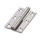 NszzJixo9 Stainless Steel Flag Hinge Hardware Door and Window - Lift Off Hinge, Stainless Steel 304, Polished Finish, Left Handedness, 1.5mm Leaf Thickness, 32mm Open Width, 7.5mm Pin Diameter