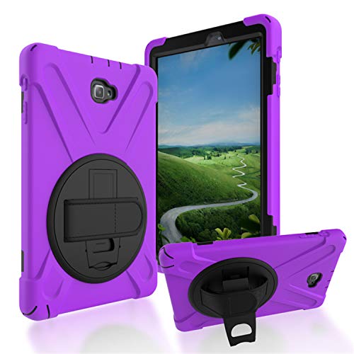 Coque Samsung Galaxy Tab A 10.1 2016 violette avec support rotatif 360