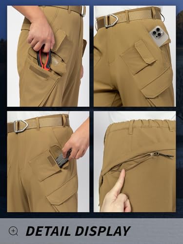 Men's Baggy Parachute Cargo Pants Loose Fit Hip Hop Harem Trousers Waterproof Ripstop Lightweight Breathable Multi Pockets,34W30L4