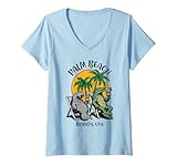 Photo Gallery donna palm beach, florida usa, design divertente lamantino a coccodrillo maglietta con collo a v Photo Gallery donna palm beach, florida usa, design divertente lamantino a coccodrillo maglietta con collo a v