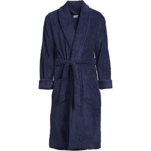 Lands' End Men's Calf Length Turkish Cotton Terry Bathrobe - Image 6