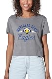 Morehead State University Redhawks Women's Crop Top, Athletic Heather, S
