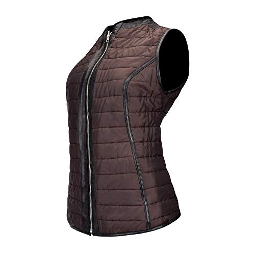 Cuadra Women's Reversible Vest In Ovine Leather With Textile Inner Side L #TOP2