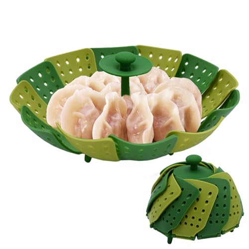 Cesta de vapor plegable, cesta de vapor expandible, cesta de vapor para alimentos, bandeja para vapor, utensilios de cocina para cocinar verduras y mariscos
