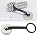 SG Store 5Pcs GX16 Aviation Connector Plug Cover Aviation Connector Metal Dust Cover Rubber Chain for Electronic Equipment Industrial Equipment
