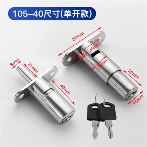 Serrure de fenêtre et placard Push Pull avec verrouillage robuste 40 mm