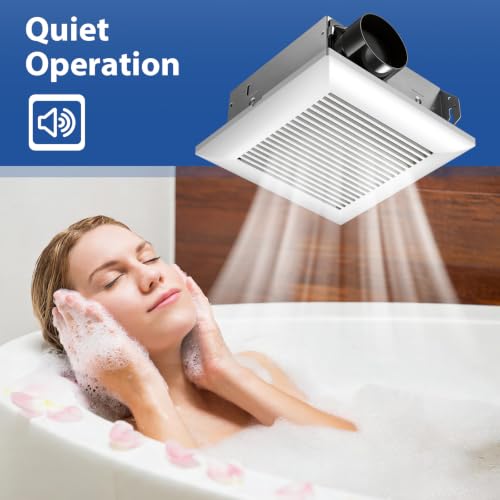 Zomagas Bathroom Exhaust Fan, 80 CFM, Low Noise Ceiling Mount Bathroom Fan by Zomagas - Used condition - Image 6