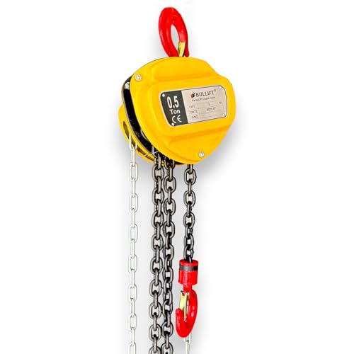 Image of inchBULLIFT inch Heavy Duty Chain Pulley Block - 0.5 Ton (500 Kgs) Capacity, 2.8 Mtrs