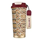 Couvercle étanche et résistant aux déversements : équipée d'un couvercle sécurisé à double fonction et d'une paille incluse, cette tasse à café de voyage imprimée sur le thème de l'étoile de mer, coquillages, sable et plage offre une sirote pratique sans déversement. Parfaite pour une utilisation en déplacement au travail, dans la voiture ou pendant les aventures en plein air