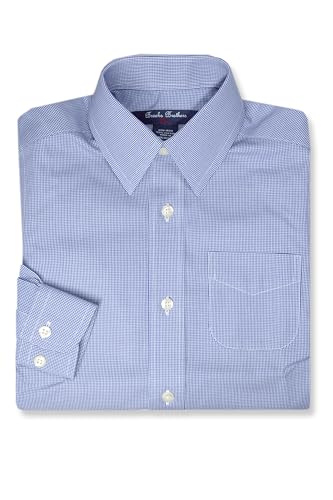 Brooks Brothers Kids Boys Point Collar All Cotton Button Down Dress Shirt,4